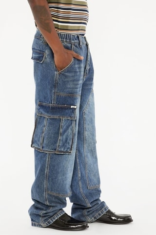 Jean cargo - Bleu foncé