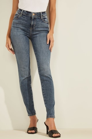 Jean taille haute - Bleu pétrole