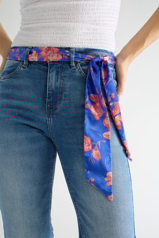 Jean bootcut taille haute Fenice Boo - Bleu cobalt