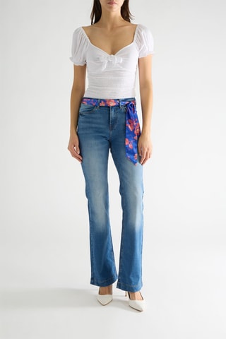 Jean bootcut taille haute Fenice Boo - Bleu cobalt