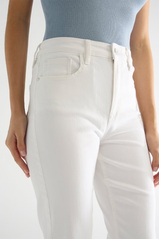Jean straight taille haute - Blanc