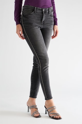Jean skinny taille haute Fenice - Noir