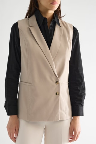 Veste sans manches Arianne - Taupe