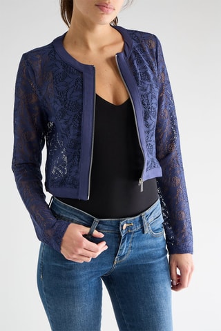 Veste en dentelle Terry - Bleu marine