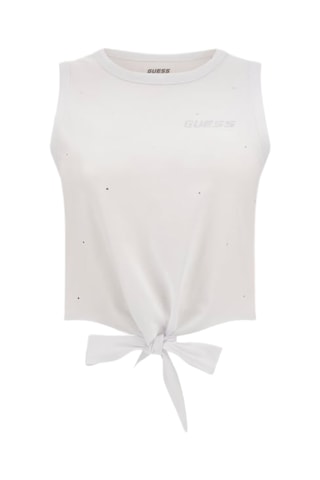 Crop top noué Primula - Blanc