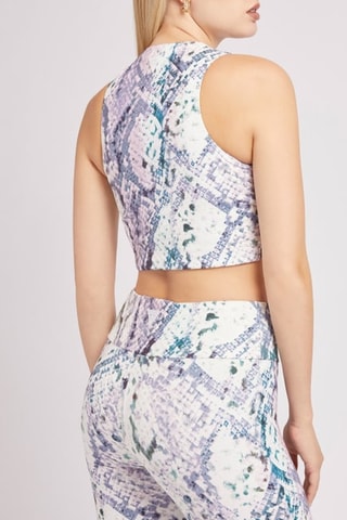 Crop top - Mauve et blanc