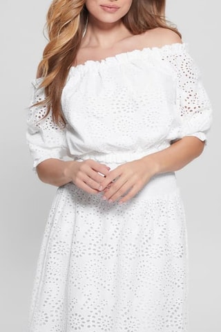 Top en broderie anglaise - Blanc