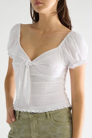 Top noué Ivy - Blanc