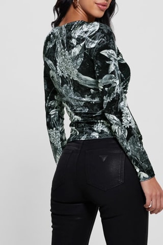 Top en velours - Noir