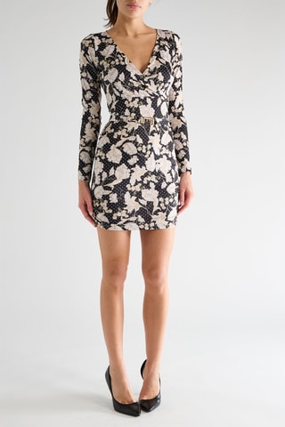 Robe fourreau Ayden - Beige et noir