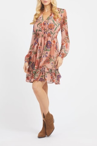 Robe patineuse - Beige et violet