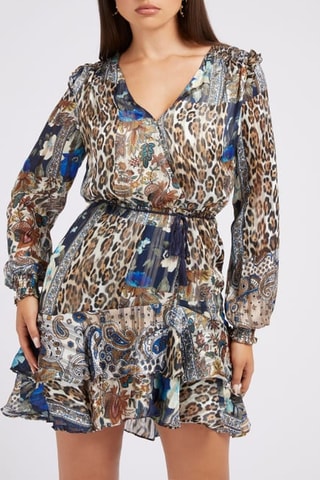 Robe patineuse - Marron et bleu marine