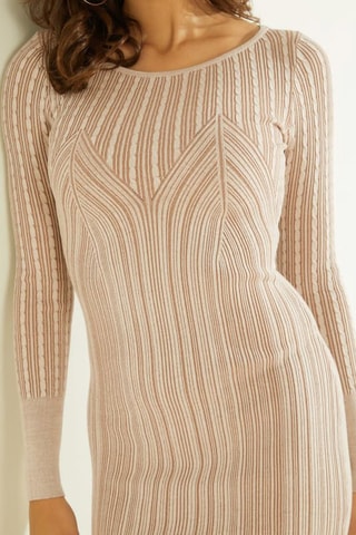 Robe fourreau - Ecru et nude