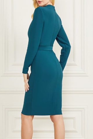 Robe fourreau - Bleu pétrole