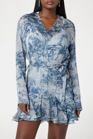 Robe volantée Sibilla - Indigo