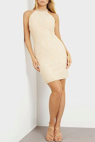 Robe fourreau en dentelle Liza - Ivoire