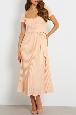 Robe plissée Veronica - Saumon