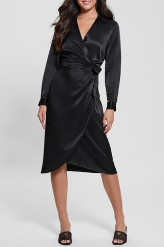 Robe portefeuille Clara - Noir