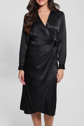Robe portefeuille Clara - Noir