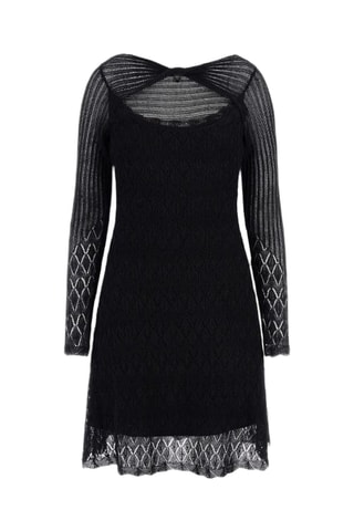 Robe patineuse en dentelle Kellie - Noir