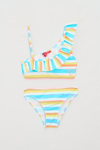 Maillot 2 pièces Stripes - Ciel et orange