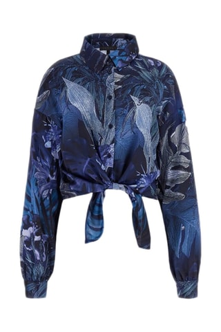 Chemisier regular noué Jun - Bleu marine