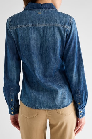 Chemisier en jean New Sary - Bleu cobalt