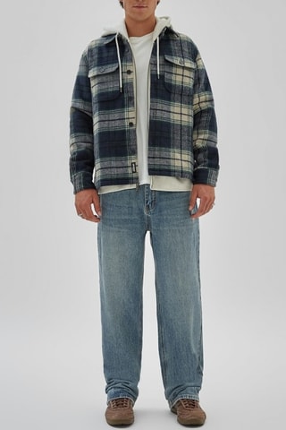 Surchemise en laine - Bleu marine