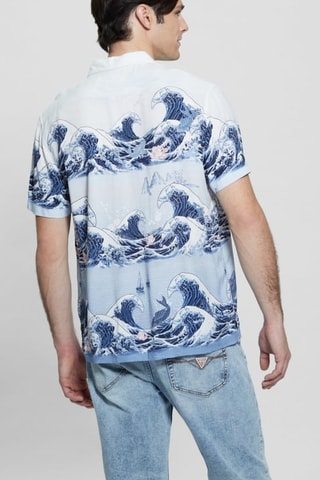 Chemise Rayon - Bleu et écru