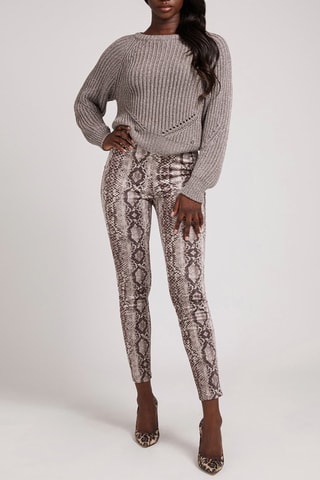 Legging taille haute Marron