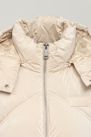 Doudoune sans manches à capuche Noemi - Ecru