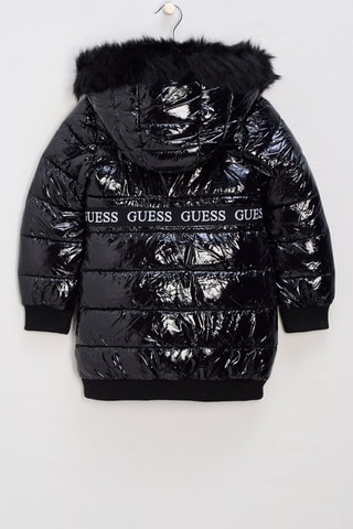 Doudoune longue à capuche - Noir