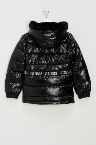 Doudoune longue à capuche - Noir