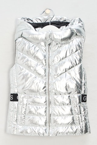 Doudoune sans manches à capuche - Argenté