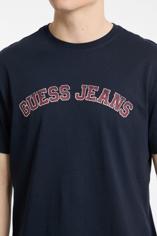 T-shirt Reg Collegiate - Bleu marine et bordeaux