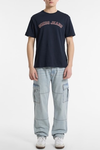 T-shirt Reg Collegiate - Bleu marine et bordeaux