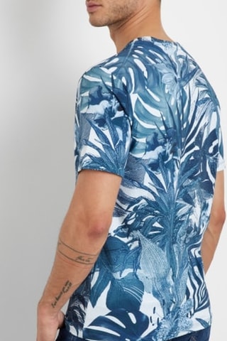 T-shirt Foliage - Indigo et blanc