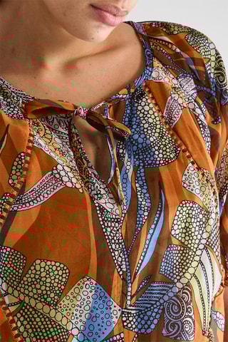 Blouse en soie Jill - Marron