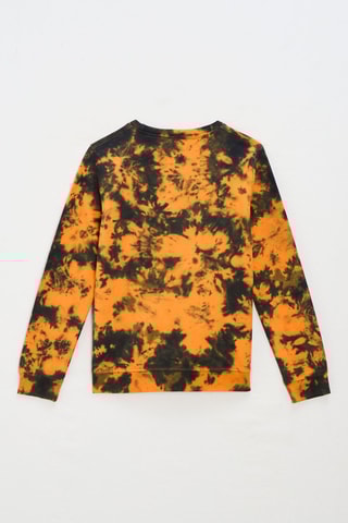 Sweat tie and dye Kiss - Bleu marine et orange