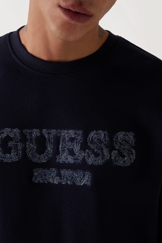 Sweat Basic - Bleu marine et écru