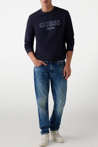 Sweat Basic - Bleu marine et écru
