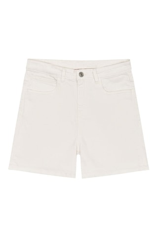 Short en jean - Blanc