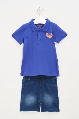 Polo et short en jean Summer - Bleu