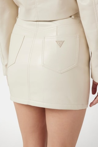 Minijupe taille haute Ysaline - Beige