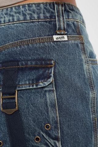 Jupe midi en jean - Bleu marine