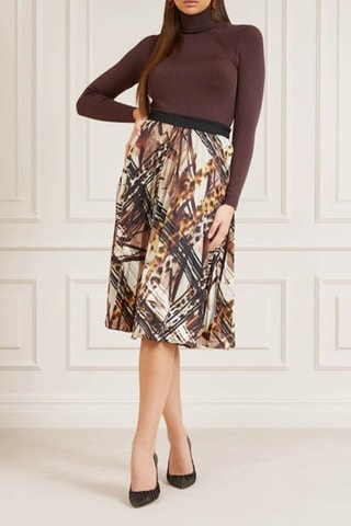 Jupe plissée - Marron