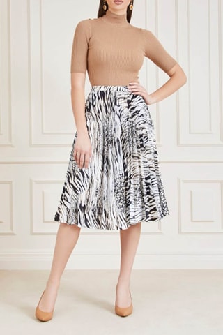 Jupe plissée - Beige