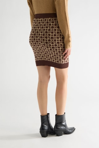 Jupe fourreau taille haute - Marron