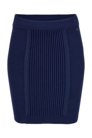 Minijupe taille haute - Bleu marine