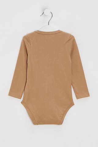 3 bodys - Gris chiné, beige et blanc